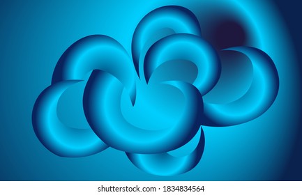 
abstract background of blue half rings on a blue background
