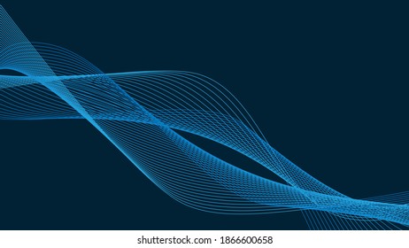 Abstract background with blue halftones.Vector dynamic wave. EPS 10
