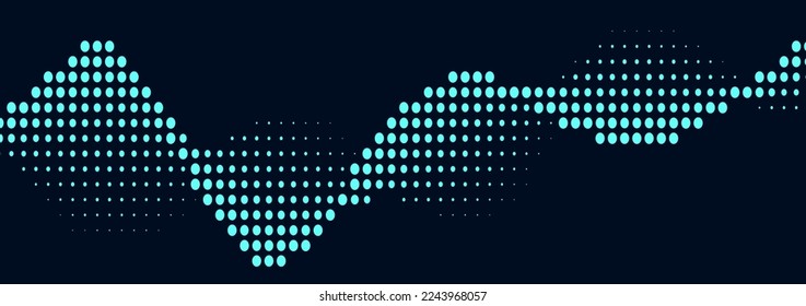 Abstract background with blue halftones.Vector dynamic wave. EPS 10