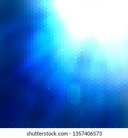 Abstract background of blue hexagons, vector design. 