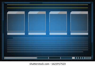 abstract background of blue hud ui profile frame technology 