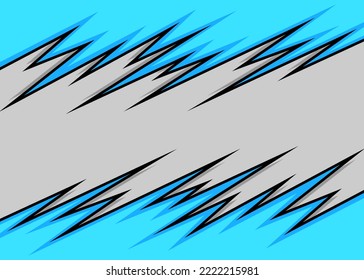 Abstract background with blue jagged spike pattern and with some copy space area