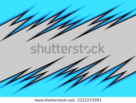 Abstract background with blue jagged spike pattern and with some copy space area