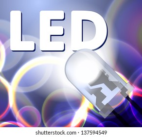 Abstract background with blue LED. Vector illustration.