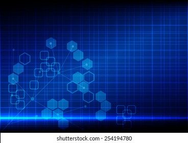 Abstract  background blue light technology