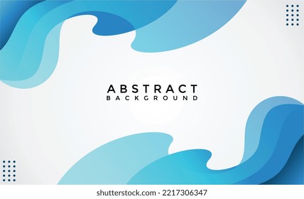 Abstract background with blue and liquid color waves vector
