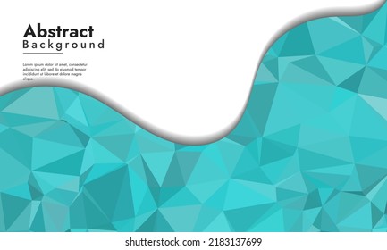 Abstract background in blue low poly style