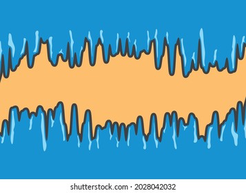 Abstract background with blue melting liquid element