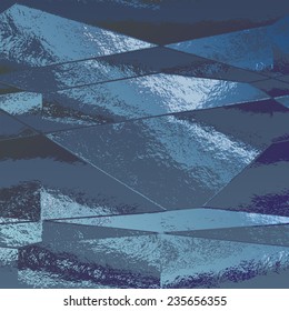Abstract background of blue metallic foil