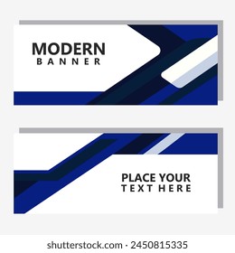 Abstract background blue modern banner design vector