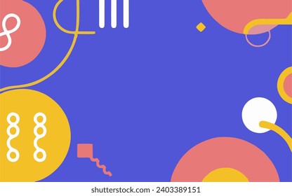 Abstrakter Hintergrund Blau. Abstrakte, moderne, farbige Formen, Linienhintergrund-Design.