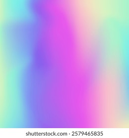 Abstract Background. Blue Neon Texture. Shiny Glitch. Metal Minimalist Illustration. Pastel Paper. Pearlescent Gradient. Vibrant Light. Hologram Gradient. Violet Abstract Background