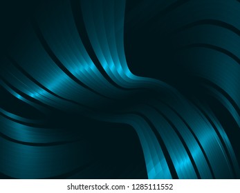 Abstract background with blue neon waves. Vector illustration
