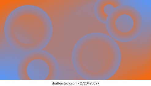 Abstract background with blue and orange circles  for Copy Space Gradient design