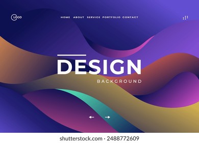 Abstract Background Blue and Orange colors wave like shapes in striking. The sleek and modern design includes smooth gradients and overlapping curves for a visually stunning effect.