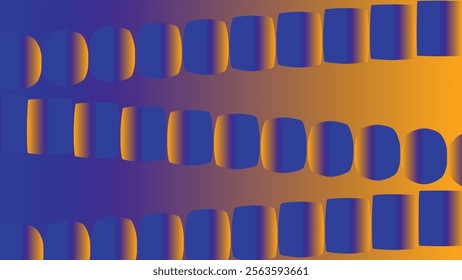 Abstract background with blue and orange geometric shapes. Modern design, digital art, technology concept.
