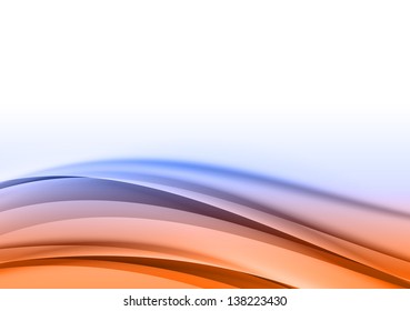 abstract background with blue and orange lines