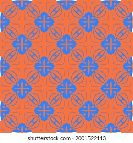 fondo abstracto con motivos azules y anaranjados. ornamento para fondos de escritorio y fondo.