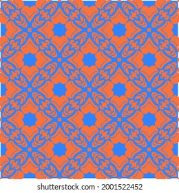 abstract background with  blue and orange patterns. ornament for wallpapers and backgrounds.