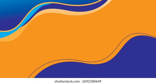 Fundo abstrato com padrão de ondas azul e laranja