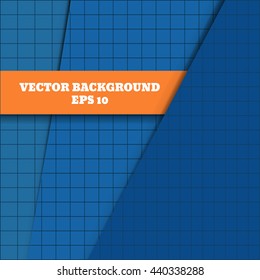 Abstract background with blue paper grid layers vector eps 10