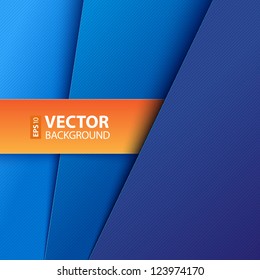 Abstract background with blue paper layers. RGB EPS 10 vector illustration