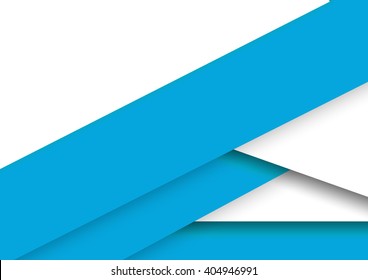 Abstract background with blue paper layers.