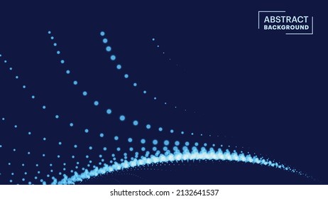 Abstract background  blue particle wavy background 4K design, Dark blue and light blue design EPS 10 illustration