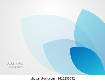 Abstract background, blue petals on a white background. Vector technology background.