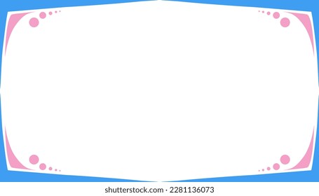 Abstract background with blue and pink frame illustration. Perfect for website wallpapers, posters, banners, photo frames, book covers, invitation covers