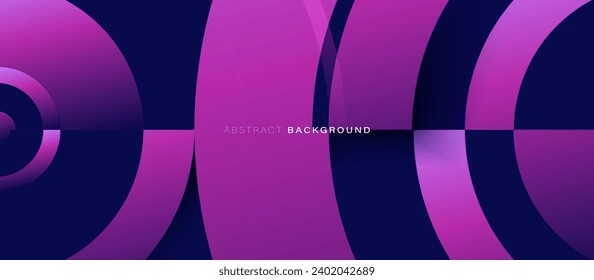 Abstract background with blue and pink geometric circle pattern. Minimal modern banner. Futuristic, digital technology. Banner, flyer,  cover, and brochure