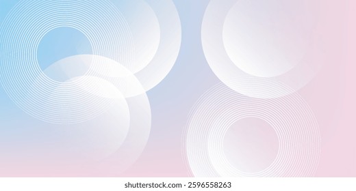 abstract background .blue and pink gradation. circle effect style. modern minimalist.eps 10