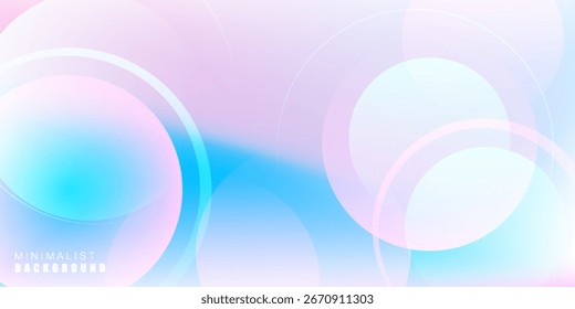 abstract background .blue and pink gradation. circle effect style. modern minimalist.eps 10