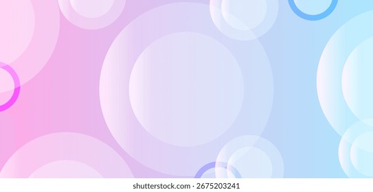 abstract background .blue and pink gradation. circle effect style. modern minimalist.eps 10
