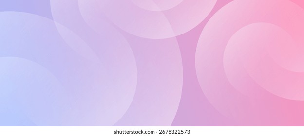 abstrakter Hintergrund .blau und rosa Abstufung. Circle-Effekt-Stil, geschichtete durchscheinende Kreise schaffen eine verträumte, romantische und elegante abstrakte Design. Vektorgrafik.