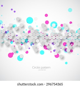 Abstract background with blue and pink purple dots
