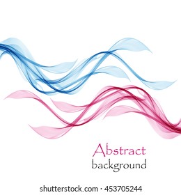 Abstract background with blue and pink wave