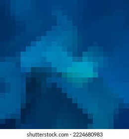 Abstract background from blue pixel. polygonal style. Geometric background.