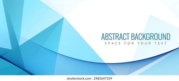 Abstract background with blue polygons vector design in eps 10