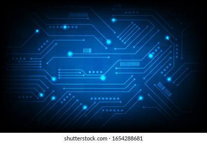 abstract background of blue Printed Circuit Board, sci fi science concept