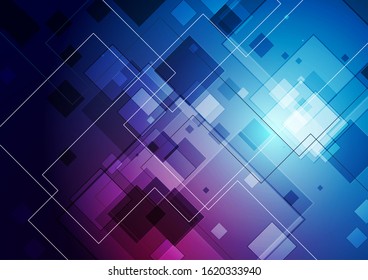 Abstract background with blue and purple tech geometry design. Vector illustration