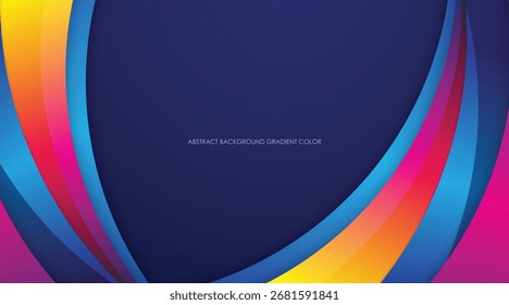Abstract background blue, purple, yellow, and orange gradient colorful geometric design