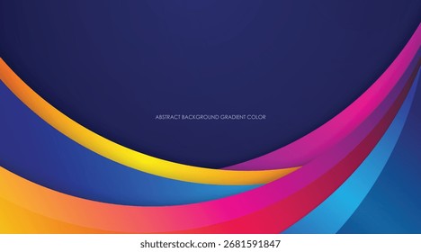 Abstract background blue, purple, yellow, and orange gradient colorful geometric design