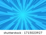 Abstract background. blue rays of light spread from the center in a comic style.