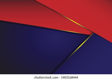 Abstract background blue and red color tone with modern luxury shape. 