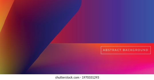 Abstract background blue and red color with blend shape. Colorful geometric background