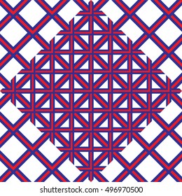 Abstract background of blue and red cubes