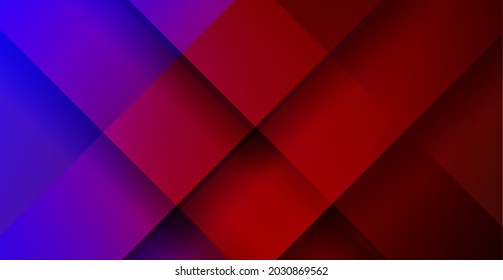 Antecedentes abstractos. Capa de superposición de fondo azul y rojo en colores degradados. Vector.