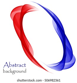 Abstract background with blue and red wave