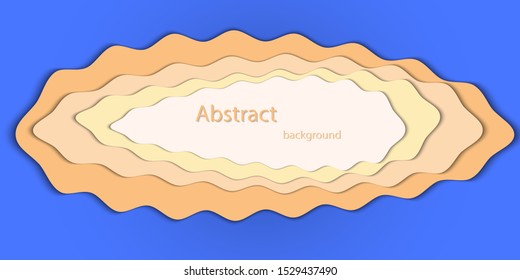 Abstract  background .blue sea and beach island on top view. paper cut shapes.Art design layout for  business travel, flyers, posters 